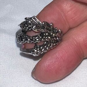 Dragon Claw Silver Tone Ring